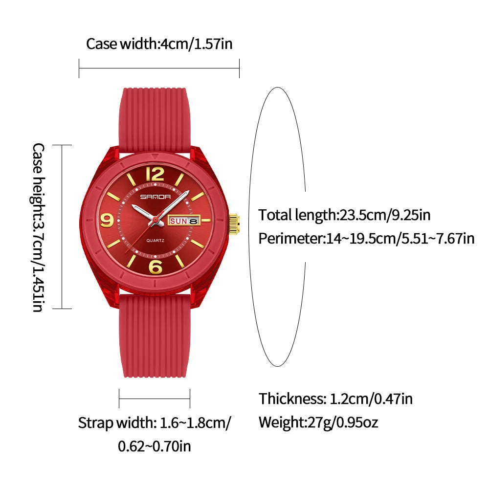 Watch for Women Waterproof Auto Date Week Elegant