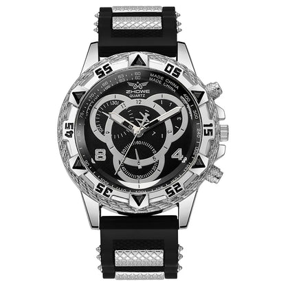 Men’s Watch Fashion Silicone Band Analog Quartz