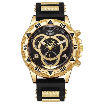 Men’s Watch Fashion Silicone Band Analog Quartz