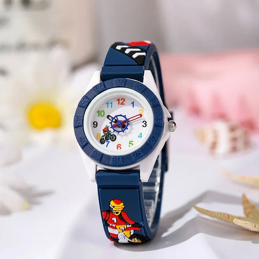 Fun Cartoon Car Themed Children Watches Cartoon