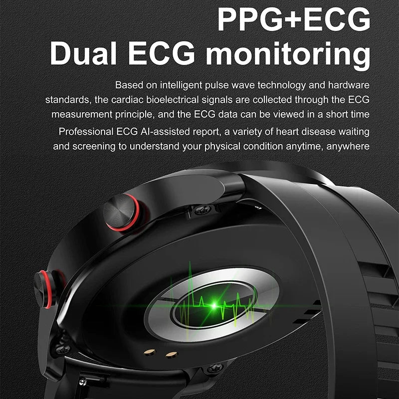 Bluetooth Call Smart Watch Men Laser Health Blood