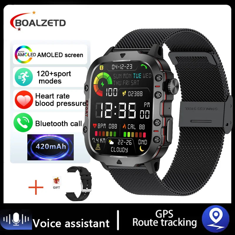 2025 New For Men Military Smart Watch Men IP68