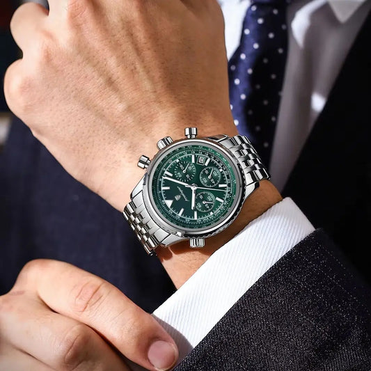 Luxury Watches For Men Date Chronograph Stainless
