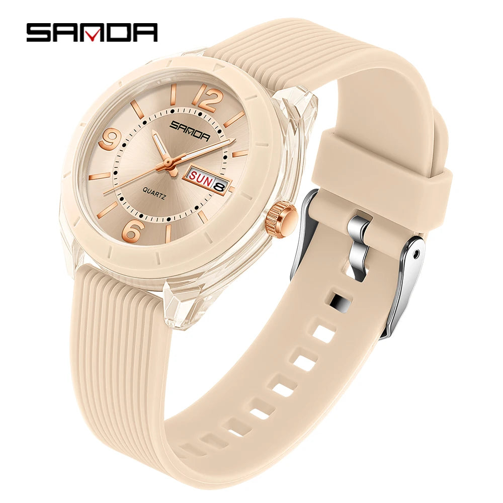 Watch for Women Waterproof Auto Date Week Elegant