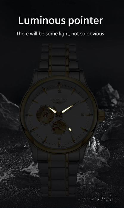 Men automatic mechanical watch elegant luxury