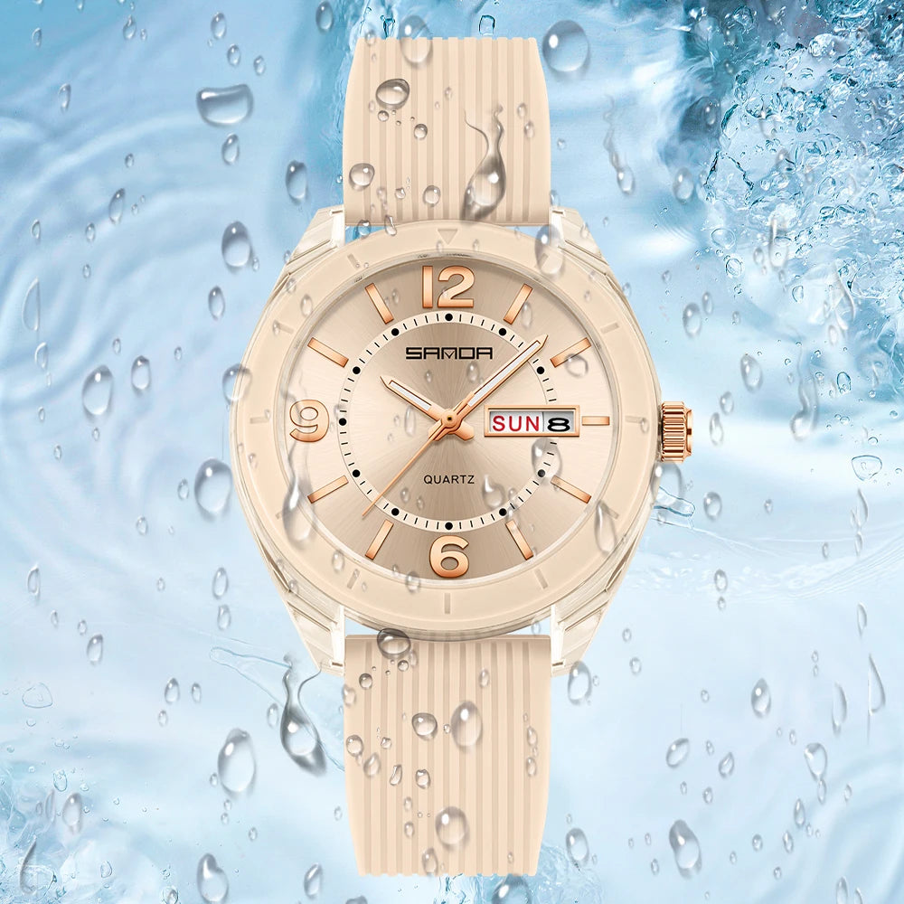 Watch for Women Waterproof Auto Date Week Elegant