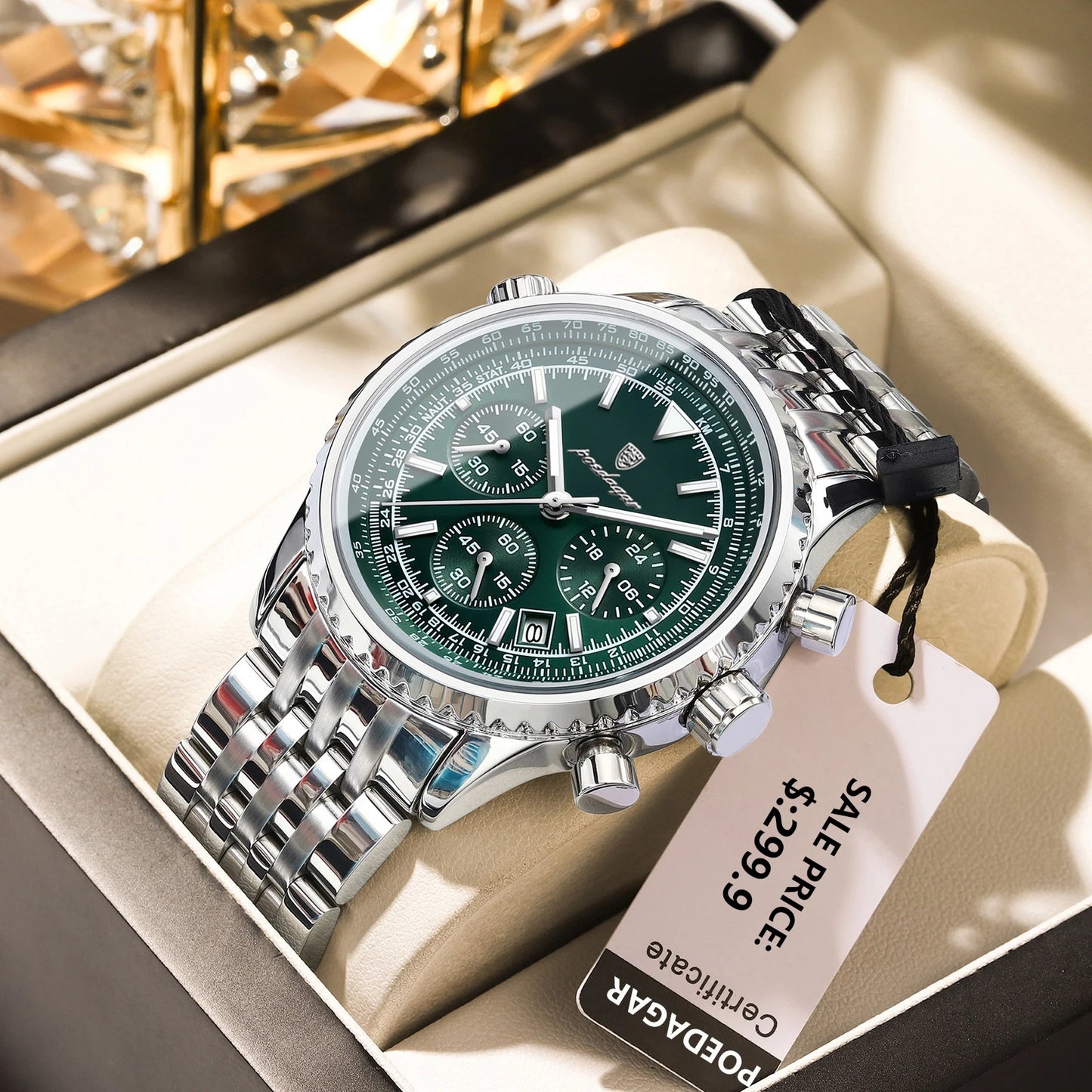 Luxury Watches For Men Date Chronograph Stainless