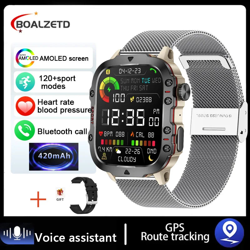 2025 New For Men Military Smart Watch Men IP68