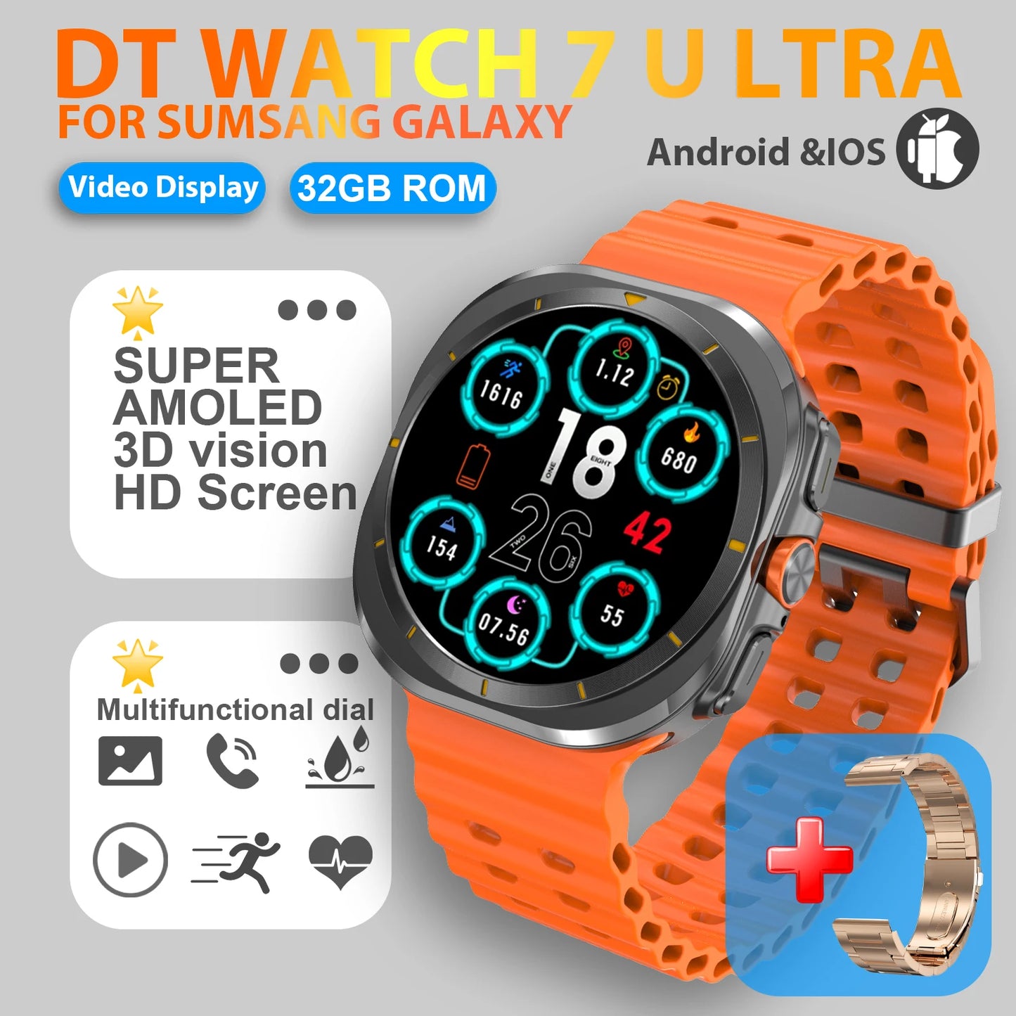 2025 New Watch 7 Ultra Smart Watch Men 32GB