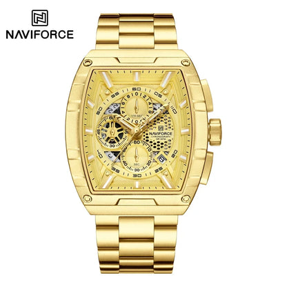 Top Brand Men's Watches Luxury Tonneau Quartz