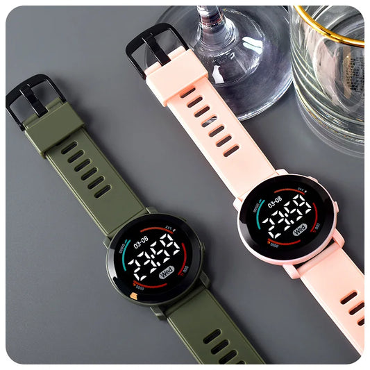 LED Digital Kids Watches Luminous Waterproof