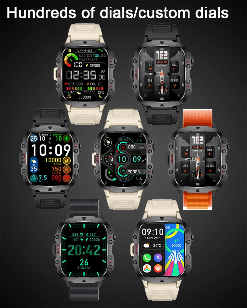 2025 New For Men Military Smart Watch Men IP68