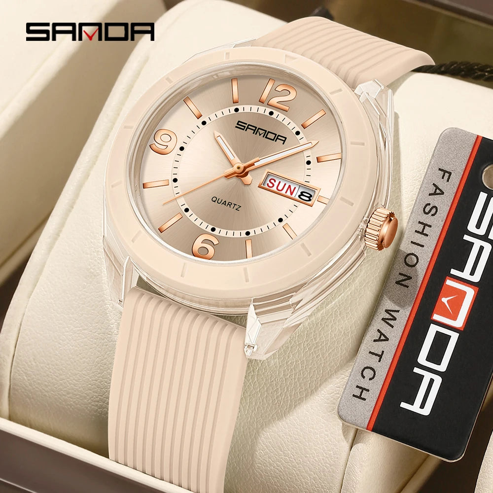 Watch for Women Waterproof Auto Date Week Elegant