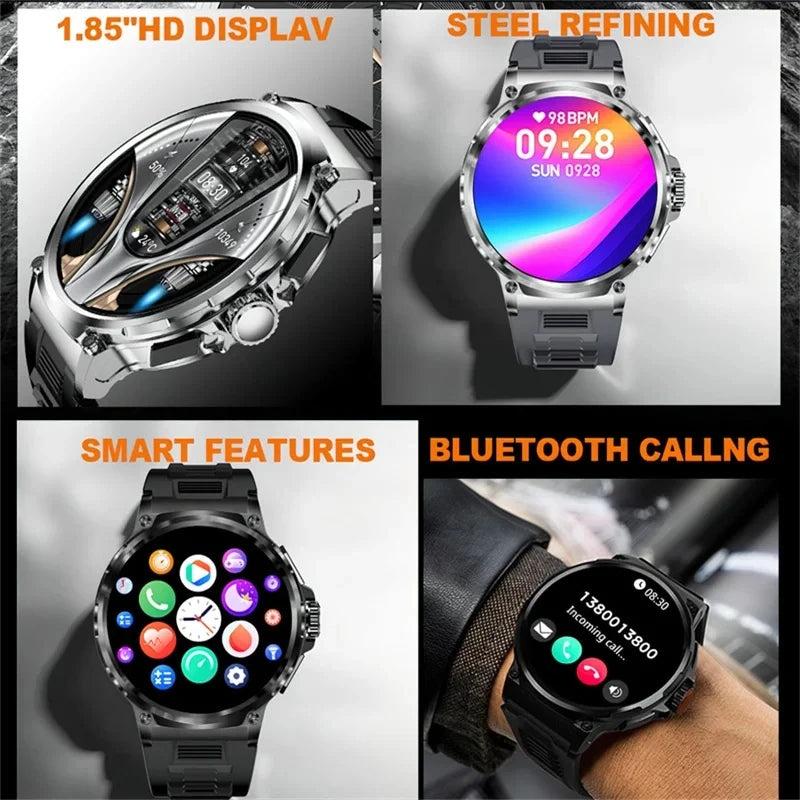 New Smart Watch Men 1.85-Inch HD Sports Bluetooth