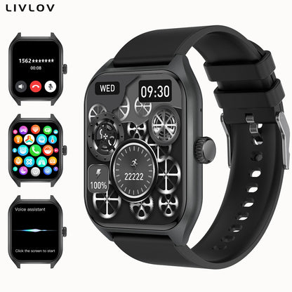 AI Voice Assistant Smart Watch for Men Women, 1.9