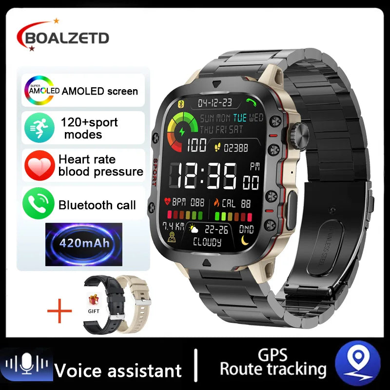 2025 New For Men Military Smart Watch Men IP68